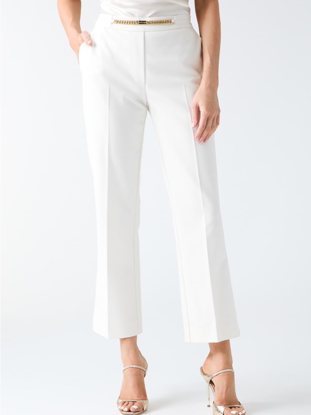 Marciano by Guess Cream Trousers with Chain Detail